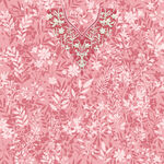 粉色花卉图案心形装饰