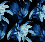 蓝色花卉图案背景纹理