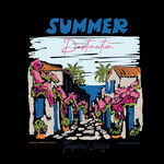 夏日缤纷服装图案插画