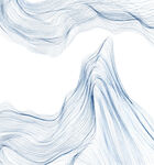 蓝色线条构成的抽象波浪图