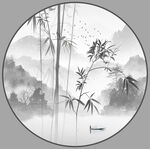 水墨竹子装饰画