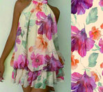 水彩花卉图案背景