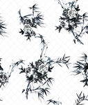 水墨竹叶花卉图案纹理