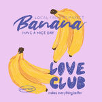 香蕉主题爱心图案