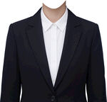 女士职业证件照黑西装白衬衫