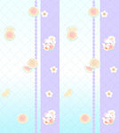 淡紫色可爱花卉条纹汉服