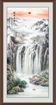 竖幅山水画