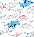 多彩恐龙图案背景设计