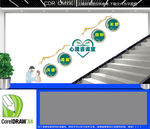 心理咨询楼梯宣传 