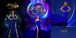 医美周年庆蓝色海报