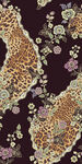 豹纹花卉图案布料纹理