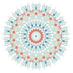 多彩圆形曼陀罗图案