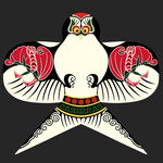 传统中国风燕子风筝图案