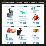 企业励志挂画超越方向感恩付出