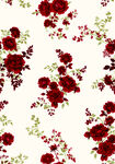 红色花卉图案背景
