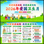 2026年爱国卫生月展板