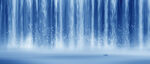 梦幻蓝色瀑布景观