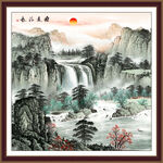 工笔国画山水画