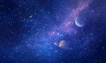 蓝色星空星球