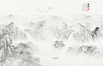 山水水墨画
