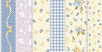 清新花卉格子图案布料