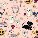 万圣节可爱卡通图案印花