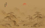 古风背景山水画