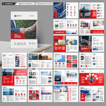 红色企业宣传册