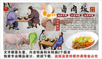 卤肉饭背景墙装饰画