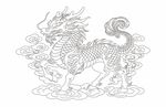 麒麟线稿图