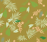 清新热带植物花纹图案