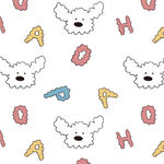 可爱小狗字母图案背景