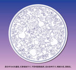 福禄万代青花瓷盘青花花纹葫芦纹
