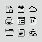 简约办公图标集合