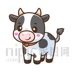 可爱卡通奶牛形象