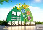 文明城市户外雕塑造型标识牌