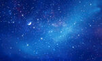 梦幻蓝色星空背景图