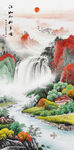 玄关山水风景画