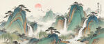 国画水墨山水