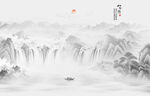 水墨国画山水