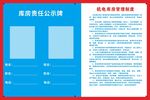 库房责任公示牌