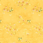 黄色底花卉图案纹理