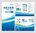 蓝色参评手册折页设计