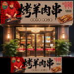 烤羊肉串门头