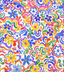 多彩花卉图案纹理背景