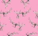 粉色背景的花卉汉服