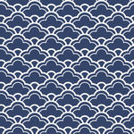 蓝白海浪纹中式传统图案