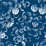 蓝底白色抽象花纹图案