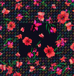 花卉几何图案布料纹理