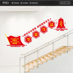 安全生产标语楼梯文化墙